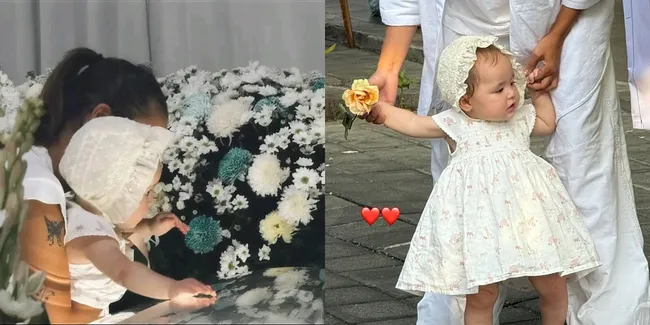 Potret Baby Kamari Saat Mendiang Dali Wassink Disemayamkan, Tepuk-Tepuk Peti Sang Ayah Bikin Sedih