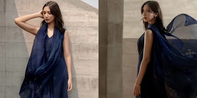 Potret Cantik Sheila Dara Aisha dengan Selendang Biru, Semakin Bikin Ter-Sore-Sore