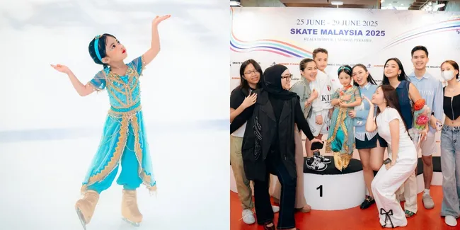 Potret Chava Anak Rachel Vennya Ikut Kompetisi Ice Skating 2025 di Malaysia, Tampil Cantik Menggemaskan Pakai Kostum Jasmine