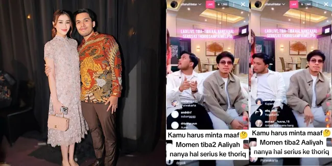 Potret Detik-detik Aaliyah Massaid Marah ke Thariq Halilintar Kala Live Bareng Atta, Dituding Trik Marketing