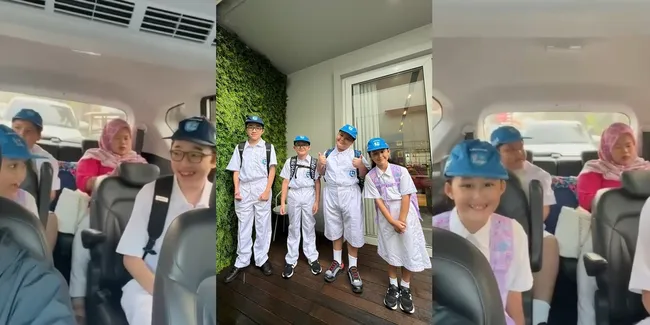 Potret Empat Anak Pasha Ungu & Adelia Wilhelmina Berangkat Sekolah Bareng, Seragam Kusut Jadi Sorotan