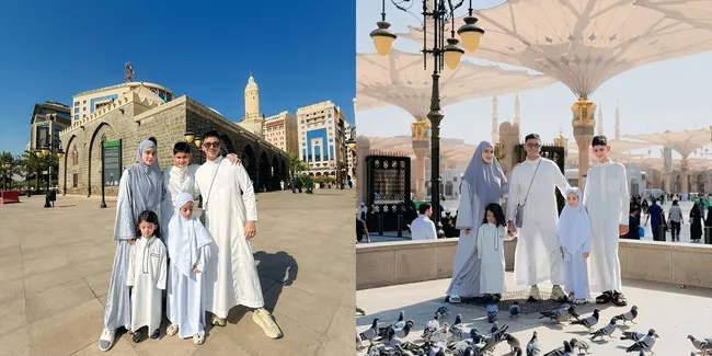 Potret Fairuz A Rafiq Pergi ke Tanah Suci, Tak Pernah Sangka Bisa Kunjungi Madinah bersama Keluarga