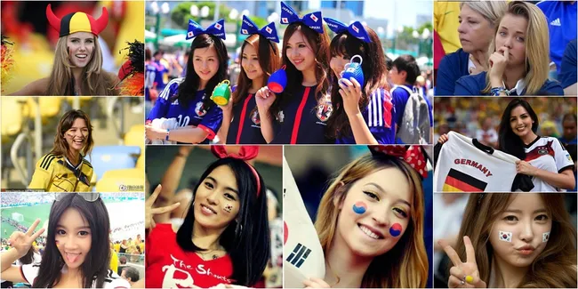 Potret Fans-Fans Paling HOT nan Cantik di Piala Dunia 2014