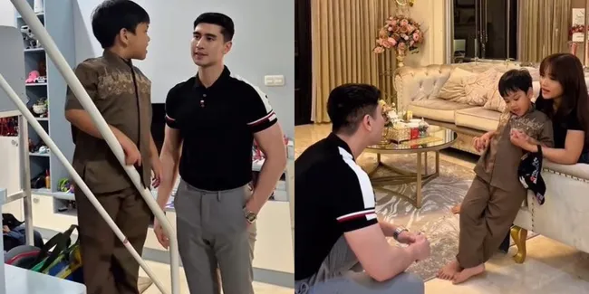 Potret Gala Sky Keponakan Fuji Main Bareng Verrell Bramasta, Dekat Sudah Akrab - Digendong