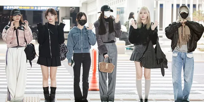 Potret IVE di Bandara Incheon Sebelum Terbang ke Indonesia Buat GDA, Jang Wonyoung dan Ahn Yujin Tutupi Kecantikan