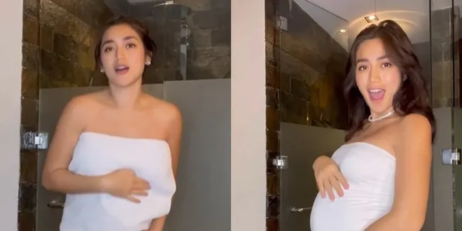 Potret Jessica Iskandar Joget di Kamar Mandi dari Cuma Pakai Handuk Hingga Dress High Slit, Bumil Lincah Hot Banget