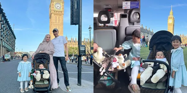 Potret Kartika Putri Liburan di London, Repot Bawa Bayi dan Balita - Tetap Beri ASI Meski di Jalan