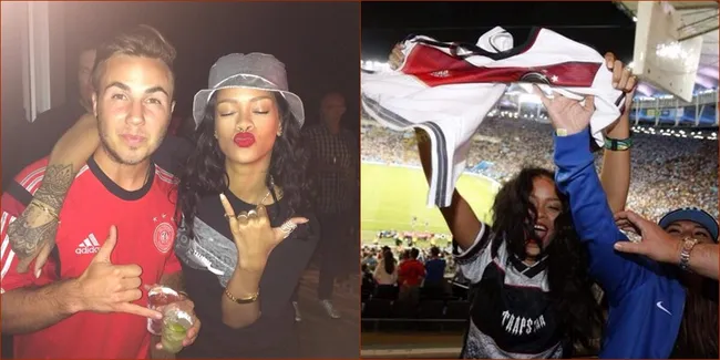 Potret Rihanna Bareng Pemain Jerman - Langgar Aturan FIFA