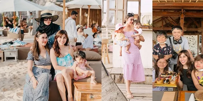 Potret Liburan Amy Qanita - Syahnaz dan Nisya di Bali, Seru Tanpa Raffi dan Gigi