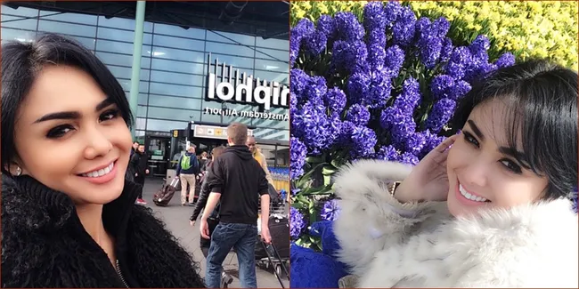 Potret Liburan Cantik di Belanda Ala Yuni Shara, Berbunga-Bunga!