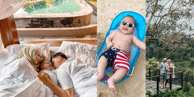 Potret Liburan Citra Kirana dan Rezky Aditya, Baby Athar Perdana Berjemur di Pantai Bali - Nggemesin Abis