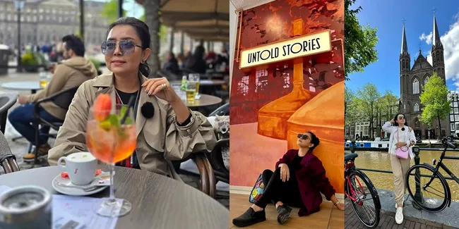 Potret Mayangsari Liburan ke Eropa, Santai Ngemper di Lantai - Tak Ajak Suami dan Anak