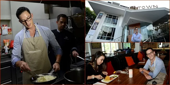 Potret Mike Lewis Jadi Koki & Waiter di Restoran Miliknya Sendiri