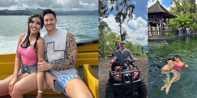 Potret Millen dan Lionel Liburan di Bali, Makin Mesra - Netizen: Wajah Cowoknya Mirip Azriel