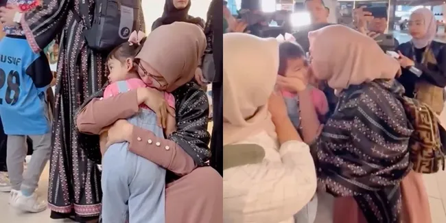 Potret Moana Ditinggal Ria Ricis Naik Haji, Menangis dan Panggil-Panggil Ibunya di Bandara