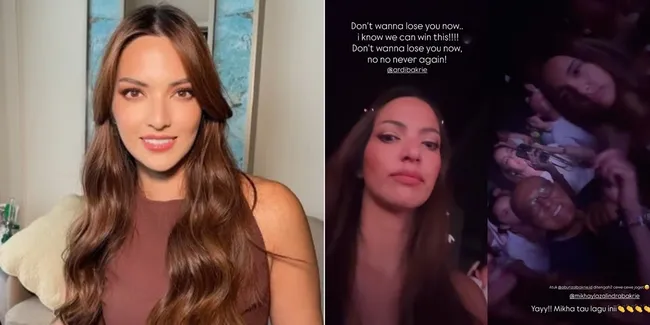 Potret Nia Ramadhani Heboh Sendiri di Konser Backstreet Boys Las Vegas, Ayah Mertua Setia Menemani