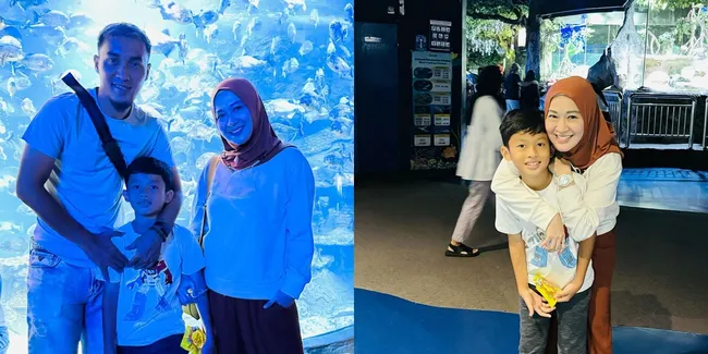Potret Okie Agustina dan Gunawan Dwi Cahyo Liburan Bareng, Gagal Jadi Suami Istri Tetap Berikan yang Terbaik Buat Anak