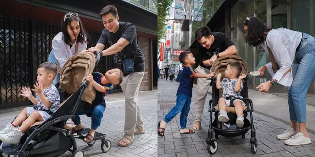 Potret Paula Verhoeven Menyuapi Anaknya Saat Jalan-Jalan di Tokyo, Tampil Cantik Bak ABG Curi Perhatian