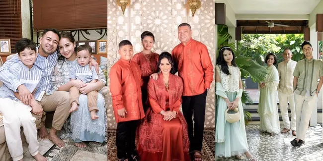 Potret Lebaran 21 Keluarga Artis: Adu Kreasi Dalam Menampilkan Seragam Hari Raya