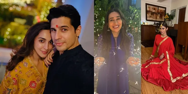 Potret Perayaan Diwali Seleb Bollywood, Shahrukh Khan Hias Rumah Mewah - Kharisma Main Kembang Api