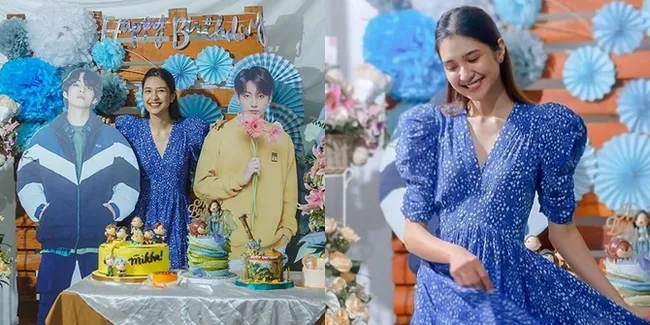 Potret Perayaan Ultah Mikha Tambayong Bertema BTS, Diberi Kejutan Standee V dan Jungkook Dari Deva Mahendra