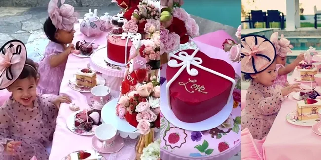 Potret Perayaan Valentine Cucu-cucu Mungil Bambang Trihatmodjo, Dandan ala Bangsawan Inggris - High Tea Mewah di LA
