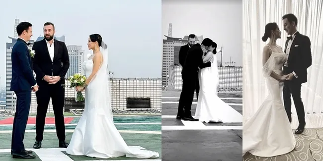 Potret Pernikahan Mike Lewis dan Janisaa Pradja, Super Privat di Helipad - Ciuman Pertama Romantis Abis