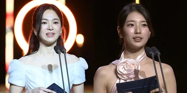 Potret Pesona Song Hye Kyo dan Suzy Sebagai Presenter di Blue Dragon Series Awards 2024, Dua Dewi Korea