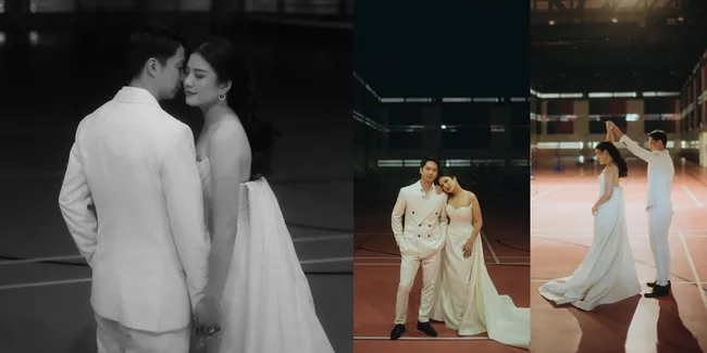 Potret Prewedding Valencia Tanoe dan Kevin Sanjaya, Romantis di Lapangan Badminton