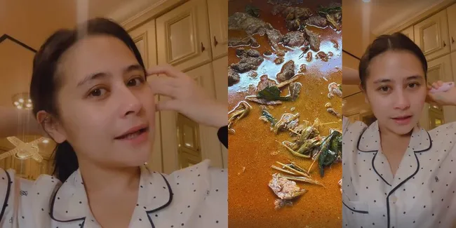 Potret Prilly Latuconsina Tetap Masak Buat Lebaran Meski Sibuk Syuting, Tahun Ini Masak 8 Kilogram Rendang