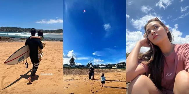 Potret Raisa dan Hamish Daud Liburan Keluarga di Pantai Australia, Netizen Kaget Lihat Zalina Sudah Besar - Bisa Main Layangan