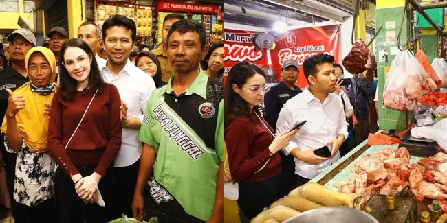 Potret Ramahnya Arumi Bachsin Saat Temani Emil Dardak Blusukan ke Pasar