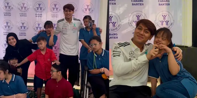Potret Rizky Billar Rayakan Ulang Tahun Bersama Anak-anak Yayasan Sayap Ibu