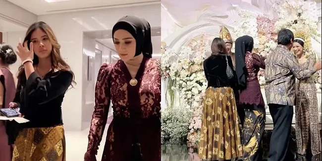 Potret Safeea Temani Mulan Jameela Kondangan, Pakai Rok Batik Cantiknya Nggak Kalah dari Sang Ibu