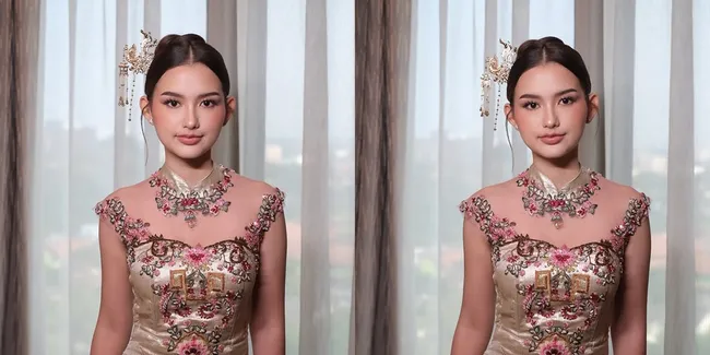 7 Potret Sarah Menzel Kekasih Azriel Hermansyah di Acara Sangjit sang Kakak, Tampil Menawan