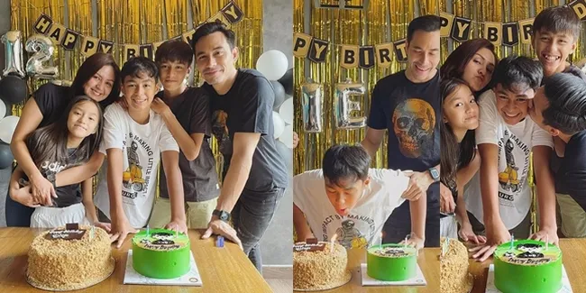 Potret Seru Ultah ke-12 Diego Anak Donna Agnesia, Dapat Ciuman Super Mesra dari Darius