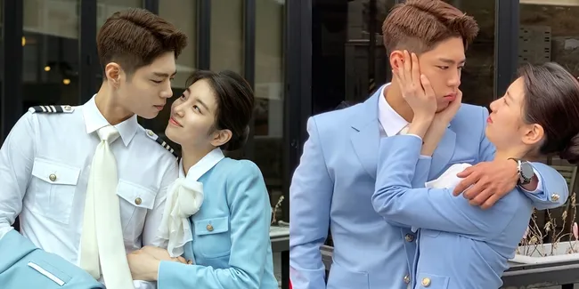 Potret Suzy dan Park Bo Gum Jadi Pasangan Pramugari - Pramugara, Gandengan Hingga Selfie Tempel