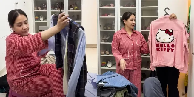 Pusing Pilih Baju Preloved, Potret Nagita Slavina Bongkar Lemari Super Penuh Sampai Rehat!