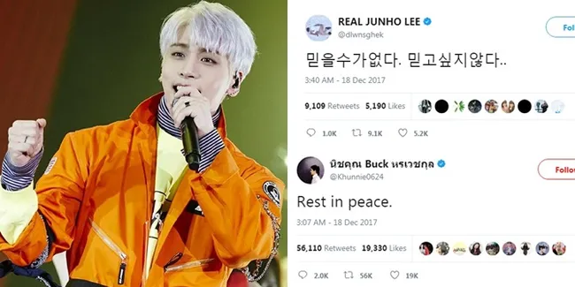 Reaksi Selebritis Mendengar Kabar Meninggalnya Jonghyun SHINee