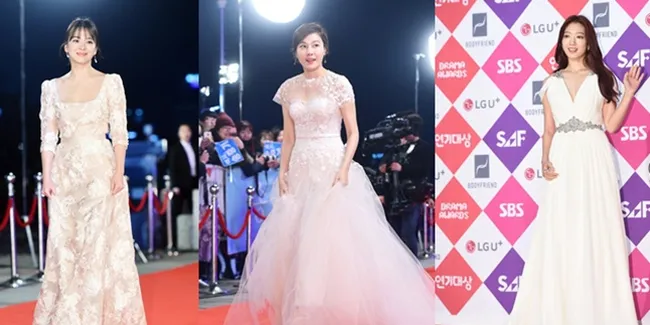 Red Carpet KBS & SBS Drama Awards, Dominasi Gaun Warna Putih