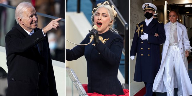 Resmi Dilantik Jadi Presiden AS, Ini 11 Foto Inagurasi Joe Biden yang Diramaikan Jennifer Lopez - Lady Gaga