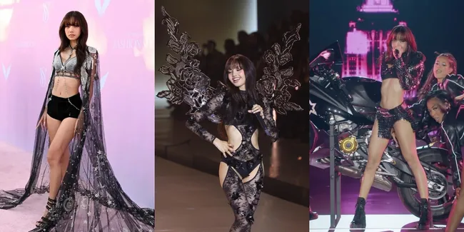 Rockstar Angel, 10 Potret Lisa BLACKPINK di Victoria's Secret Fashion Show 2024 - Stunning Pakai Lingerie Hitam