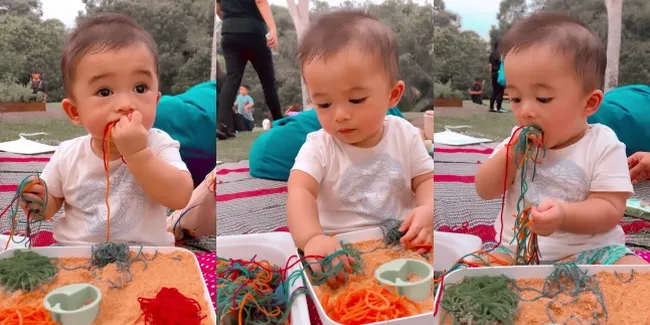 Rumah Tangga Sule dan Nathalie Holscher Sedang Disorot, 8 Potret Gemasnya Baby Adzam Saat Asyik Main - Bikin Netizen Was-was si Kecil Makan 'Pasir'