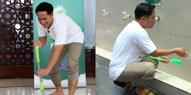 Sambut Ramadan, 8 Potret Irfan Hakim Ikut Ngepel Masjid Hingga Bersihkan Tempat Wudhu
