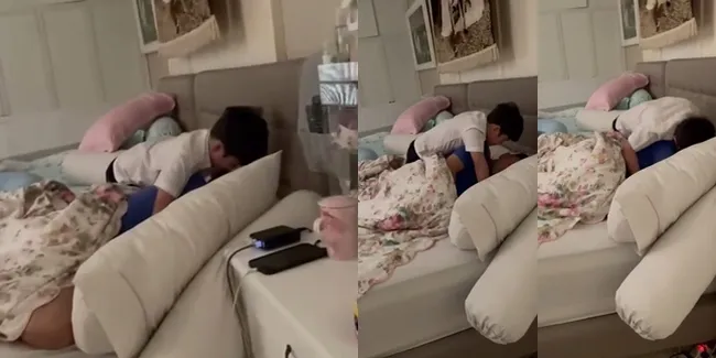 Sayang Tapi Gengsi, Potret Rafathar Diam-diam Cium Raffi Ahmad Kala Tidur Manis Banget
