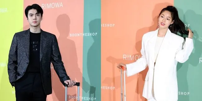 Sehun EXO dan Seolhyun AOA, Bawa Koper Aja Visualnya Keren