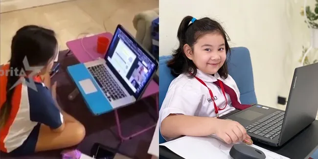 Sekolah dengan Suasana Baru, Begini 14 Potret Anak-anak Selebriti Ikut Kegiatan Belajar Online dari Rumah