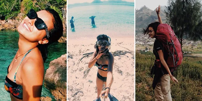 Seksinya Eva Celia Kala Berlibur di Alam, Awas Salah Fokus