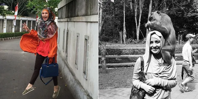 Seleb Berhijab Tak Harus Jaim - Intip Foto Ekspresifnya