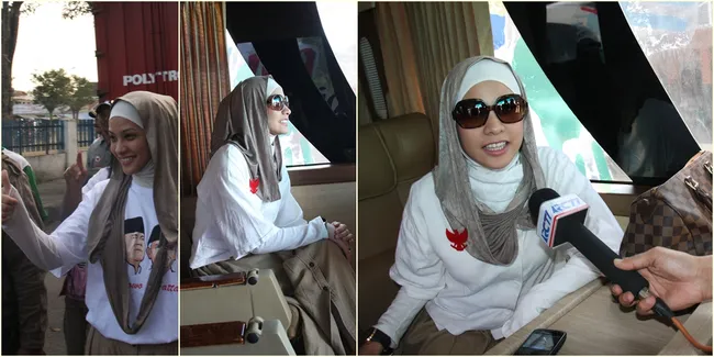 Semangat Rachel Maryam Berkampanye Dukung Prabowo-Hatta